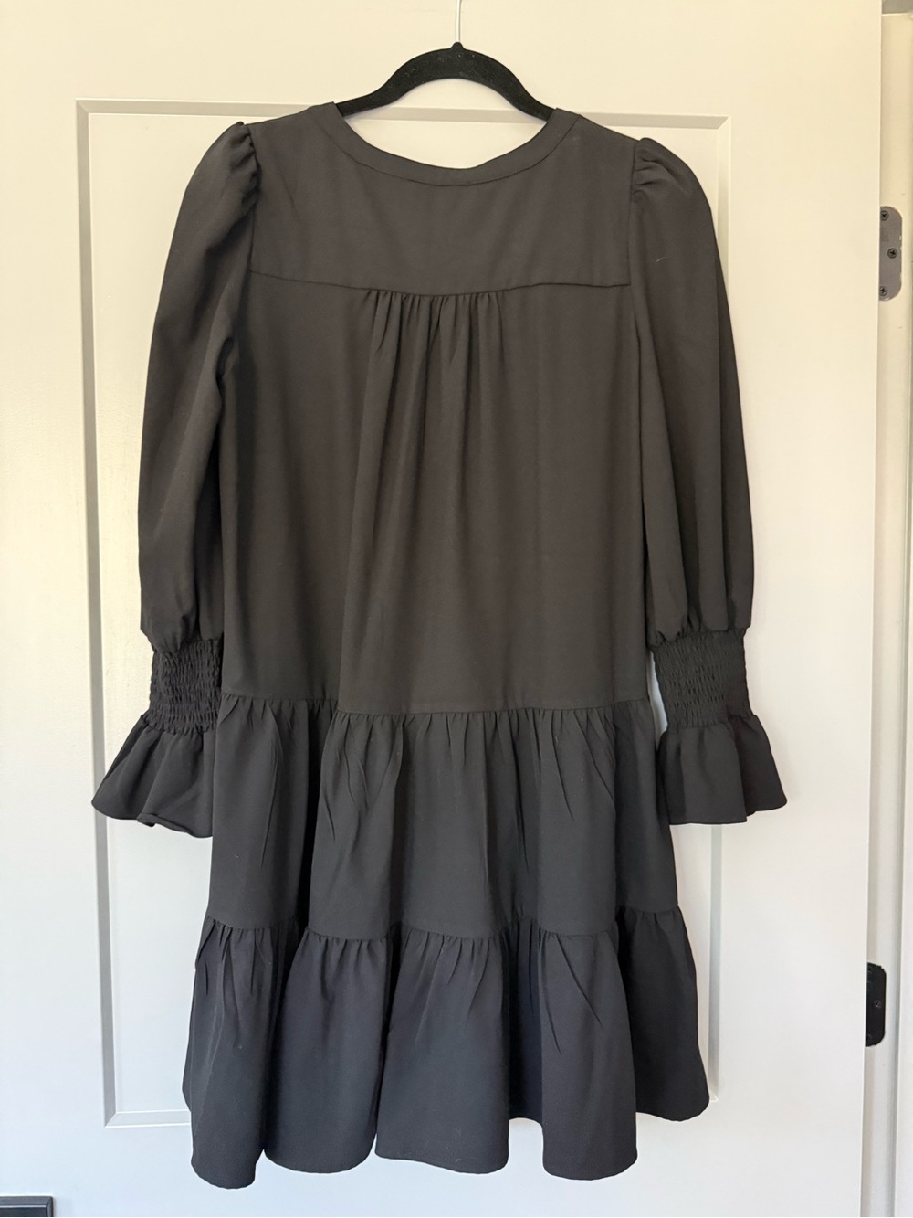 Pomander Place Black Crepe Kenzo Dress Size Medium - Picture 4 of 12